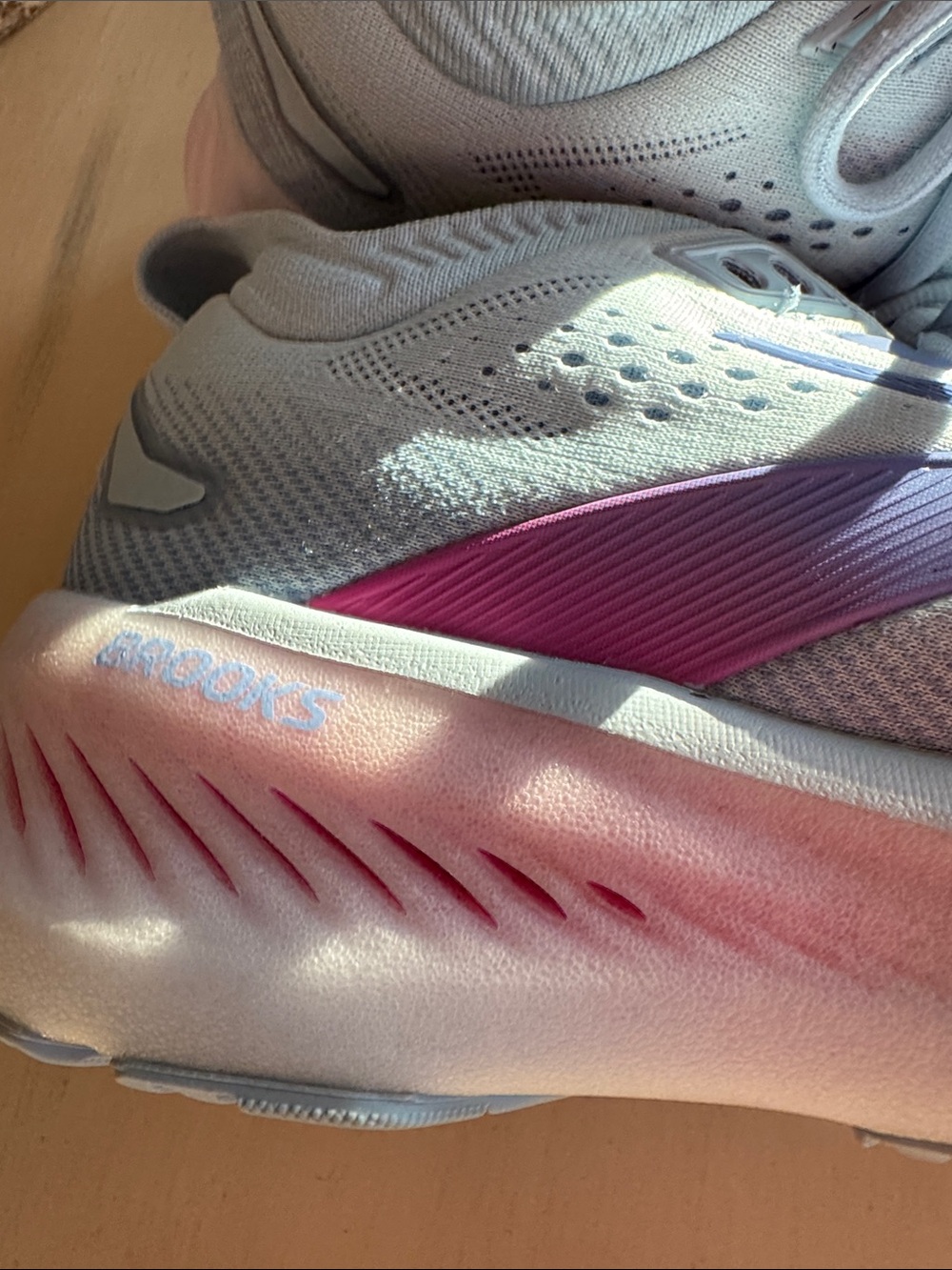 Brooks Women's Pale Blue Running Shoes with Lilac Details - Picture 2 of 10